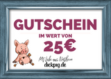 DickPig and Friends - Geschenkgutschein - Schweinchen's Shop - Gift Cards - 25,00 €