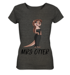 T-Shirt - "Mrs Otter" - Ladies - Schweinchen's Shop - Lady-Shirts - Dark Heather Grey / S