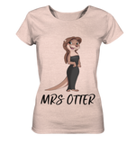 T-Shirt - "Mrs Otter" - Ladies - Schweinchen's Shop - Lady-Shirts - Cream Heather Pink / S