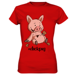 T-Shirt - "dickpig" - Ladies - Schweinchen's Shop - Lady-Shirts - Red / XS