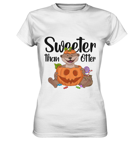 T-Shirt - "Sweeter than Otter" - Ladies - Schweinchen's Shop - Lady-Shirts - White / XS