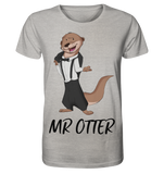 T-Shirt - "Mr Otter" - Men - Schweinchen's Shop - Unisex-Shirts - Heather Grey / XS