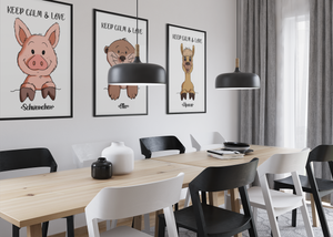 Wandbilder & Poster von Otter Schweinchen Alpaca 