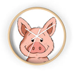 Schweinchen Uhr - Schweinchen's Shop - Home Decor - Wooden / White / 10"
