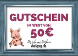 DickPig and Friends - Geschenkgutschein - Schweinchen's Shop - Gift Cards - 50,00 €