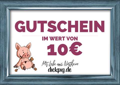 DickPig and Friends - Geschenkgutschein - Schweinchen's Shop - Gift Cards - 10,00 €