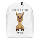 Minimalistischer Rucksack - Keep Calm and Love Alpaca - Schweinchen's Shop - Default Title