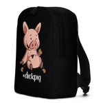 Minimalistischer Rucksack - "DickPig" - Black Edition - Schweinchen's Shop -
