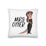 Premium-Kissen - "Mrs Otter" - Schweinchen's Shop - 18×18