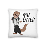 Premium-Kissen - "Mr Otter" - Schweinchen's Shop - 18×18