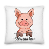 Premium-Kissen - "Schweinchen" - Schweinchen's Shop - 22×22