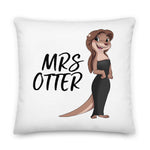 Premium-Kissen - "Mrs Otter" - Schweinchen's Shop - 22×22