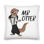 Premium-Kissen - "Mr Otter" - Schweinchen's Shop - 22×22