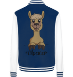 Alpaka m.T. - College Jacket - Schweinchen's Shop - Jacken/ Zipper - Navy/White / XS