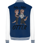"Mr & Mrs Otter" - College Jacket - Schweinchen's Shop - Jacken/ Zipper - Navy/White / XS