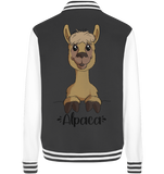 Alpaka m.T. - College Jacket - Schweinchen's Shop - Jacken/ Zipper - Black/White / XS