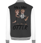 "Mr & Mrs Otter" - College Jacket - Schweinchen's Shop - Jacken/ Zipper - Black/White / XS