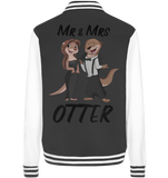 "Mr & Mrs Otter" - College Jacket - Schweinchen's Shop - Jacken/ Zipper - Black/White / XS