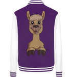 Alpaka o.T. - College Jacket - Schweinchen's Shop - Jacken/ Zipper - Purple/White / XS