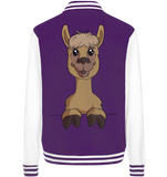 Alpaka o.T. - College Jacket - Schweinchen's Shop - Jacken/ Zipper - Purple/White / XS