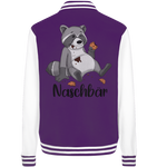 Naschbär - College Jacket - Schweinchen's Shop - Jacken/ Zipper - Purple/White / XS