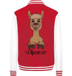 Alpaka m.T. - College Jacket - Schweinchen's Shop - Jacken/ Zipper - Red/White / XS