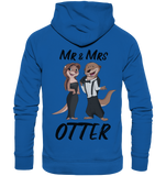 "Mr & Mrs Otter" - Organic Basic Hoodie - Schweinchen's Shop - Hoodies - Royal Blue / XS