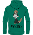"Mr Otter" - Organic Hoodie - Schweinchen's Shop - Hoodies - Varsity Green / XS