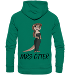 "Mrs Otter" - Organic Hoodie - Schweinchen's Shop - Hoodies - Varsity Green / XS