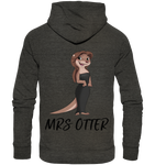 "Mrs Otter" - Organic Hoodie - Schweinchen's Shop - Hoodies - Dark Heather Grey / XS