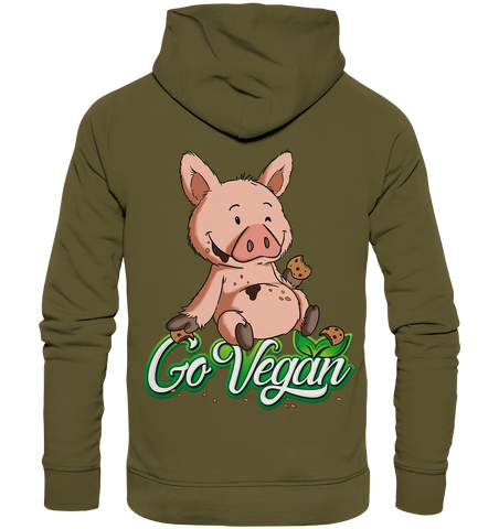 Hoodie - "DickPig" - Vegan Edition - Unisex - Schweinchen's Shop - Hoodies - British Khaki / XS