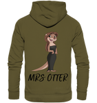 "Mrs Otter" - Organic Hoodie - Schweinchen's Shop - Hoodies - British Khaki / XS