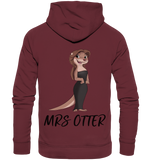 "Mrs Otter" - Organic Hoodie - Schweinchen's Shop - Hoodies - Burgundy / XS
