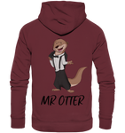 "Mr Otter" - Organic Hoodie - Schweinchen's Shop - Hoodies - Burgundy / XS