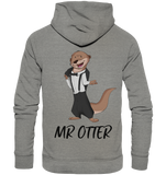 "Mr Otter" - Organic Hoodie - Schweinchen's Shop - Hoodies - Mid Heather Grey / XS