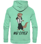 "Mr Otter" - Organic Hoodie - Schweinchen's Shop - Hoodies - Mid Heather Green / XS
