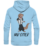 "Mr Otter" - Organic Hoodie - Schweinchen's Shop - Hoodies - Sky Blue / XS