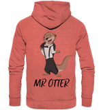 "Mr Otter" - Organic Hoodie - Schweinchen's Shop - Hoodies - Mid Heather Red / XS