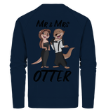 "Mr & Mrs Otter" - Organic Sweatshirt - Schweinchen's Shop - Sweatshirts - French Navy / XS