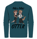 "Mr & Mrs Otter" - Organic Sweatshirt - Schweinchen's Shop - Sweatshirts - Stargazer / XS