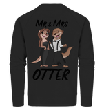 "Mr & Mrs Otter" - Organic Sweatshirt - Schweinchen's Shop - Sweatshirts - Black / XS