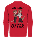 "Mr & Mrs Otter" - Organic Sweatshirt - Schweinchen's Shop - Sweatshirts - Red / XS