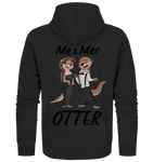 "Mr & Mrs Otter" - Organic Zipper - Schweinchen's Shop - Jacken/ Zipper - Black / XS