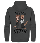 "Mr & Mrs Otter" - Organic Zipper - Schweinchen's Shop - Jacken/ Zipper - Anthracite / XS