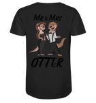 "Mr & Mrs Otter" - V-Neck Shirt - Schweinchen's Shop - V-Neck Shirts - Black / S