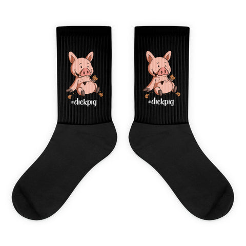 Socken - "DickPig" - BlackEdition - Schweinchen's Shop - L