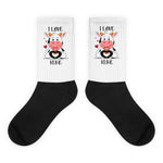 "I LOVE KÜHE" - Socken - Schweinchen's Shop - L