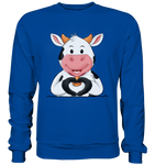Herz Kuh o.T. - Basic Sweatshirt - Schweinchen's Shop - Sweatshirts - Royal Blue / S