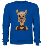 Herz Alpaka o.T. - Basic Sweatshirt - Schweinchen's Shop - Sweatshirts - Royal Blue / S