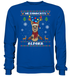 Christmas Pullover - "Retro" - Schweinchen's Shop - Sweatshirts - Royal Blue / S